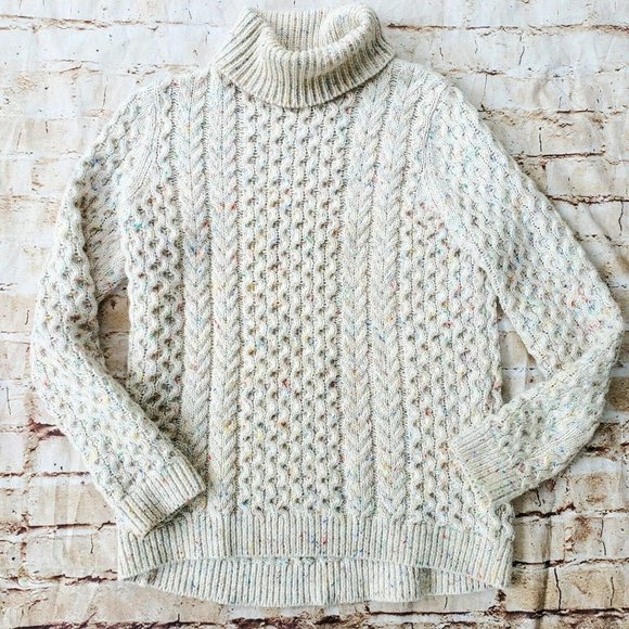 Lands End Cozy Lofty Cable Knit 